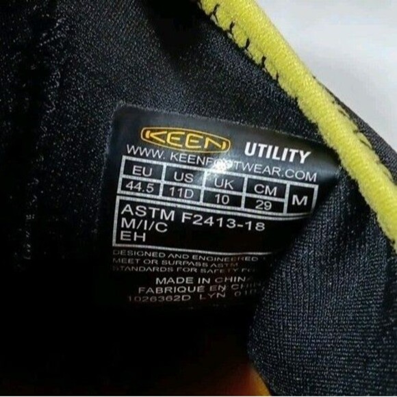 Keen Utility Vista Energy Shift Safety Carbon Toe Shoe Men’s 11D, Black Slip-On - Picture 7 of 8